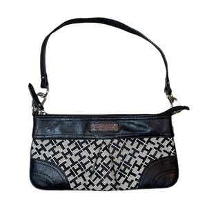 TOMMY HILFIGER Purse Black Print Y2K 90’s Vibe Small Bag VTG VINTAGE‎